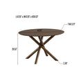 ACTU 47" Round Dining Table for 4, Mid Century Modern Kitchen Table for Small Spaces