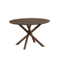 ACTU 47" Round Dining Table for 4, Mid Century Modern Kitchen Table for Small Spaces