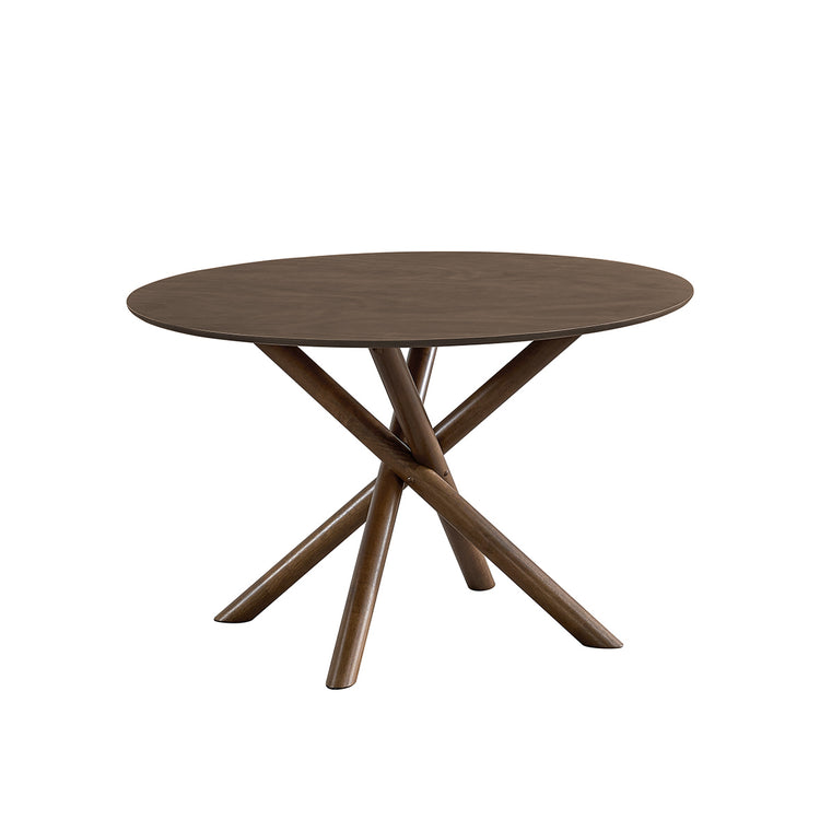 ACTU 47" Round Dining Table for 4, Mid Century Modern Kitchen Table for Small Spaces