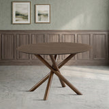 ACTU round dining table in Walnut finish