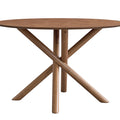 ACTU 47" Round Dining Table for 4, Mid Century Modern Kitchen Table for Small Spaces