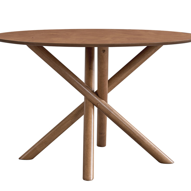 ACTU 47" Round Dining Table for 4, Mid Century Modern Kitchen Table for Small Spaces