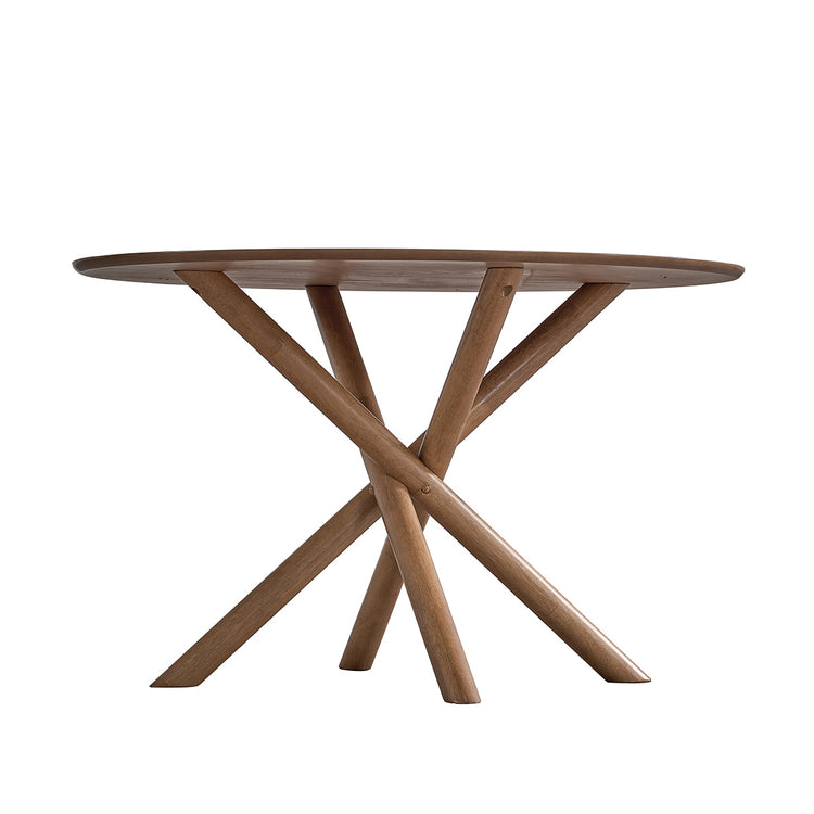 ACTU 47" Round Dining Table for 4, Mid Century Modern Kitchen Table for Small Spaces