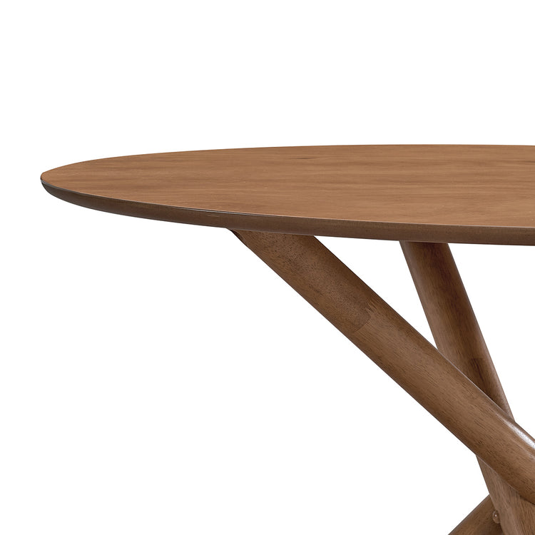 ACTU 47" Round Dining Table for 4, Mid Century Modern Kitchen Table for Small Spaces