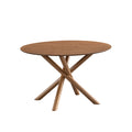 ACTU 47" Round Dining Table Set for 4 | Upholstered Chairs