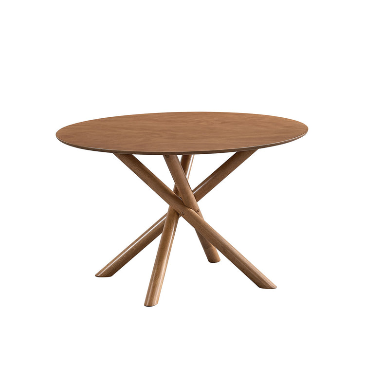 ACTU 47" Round Dining Table Set for 4 | Upholstered Chairs