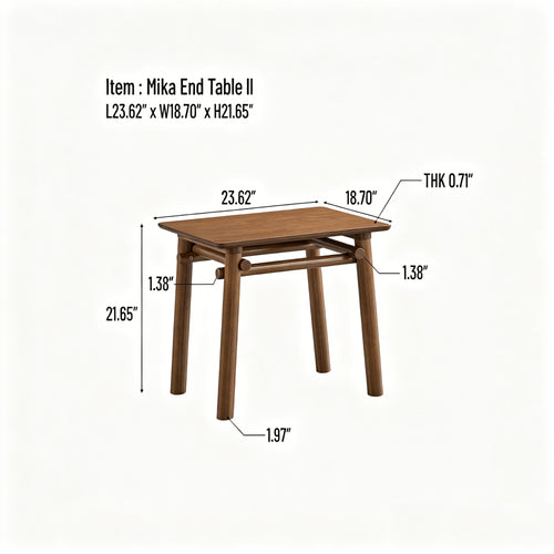 ACTU Mid-Century Modern End Table for Living Room