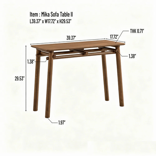 ACTU Mid-Century Modern Console Table for Entryway & Living Room