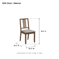 ACTU Madison 828 Walnut chair photo dimensions: 20.3 inches wide, 18.1 inches deep and 36.0 inches high.
