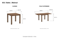 ACTU AU-FDS5F831 Walnut product-photo component dimensions in inches