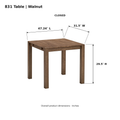 ACTU AU-FDT1F831 Walnut product-photo product dimensions in inches