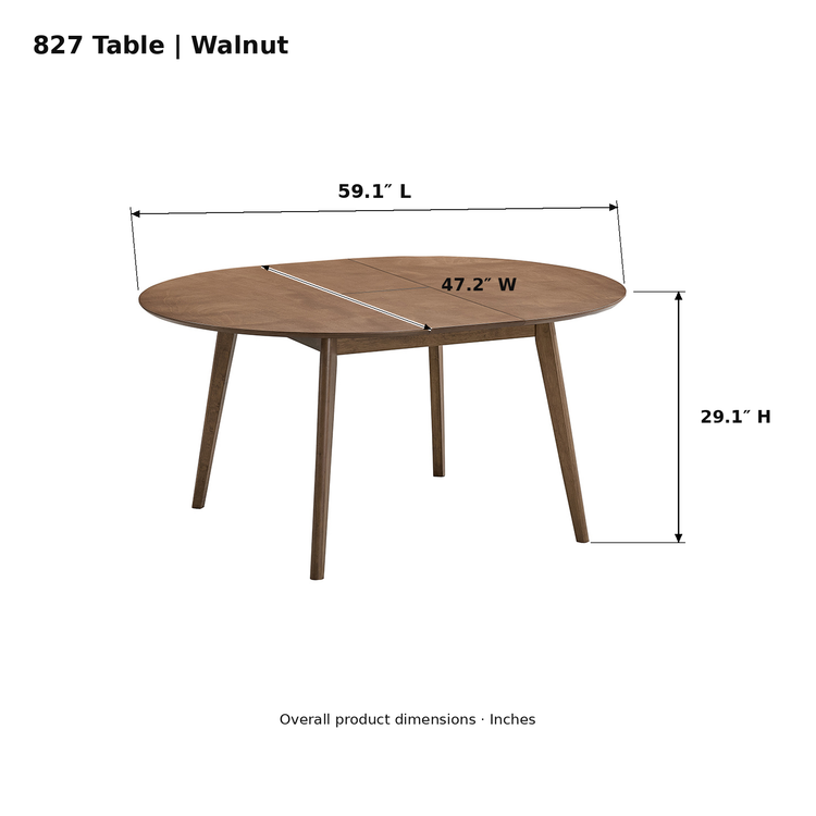 ACTU AU-FDT3F827 Walnut product-photo product dimensions in inches