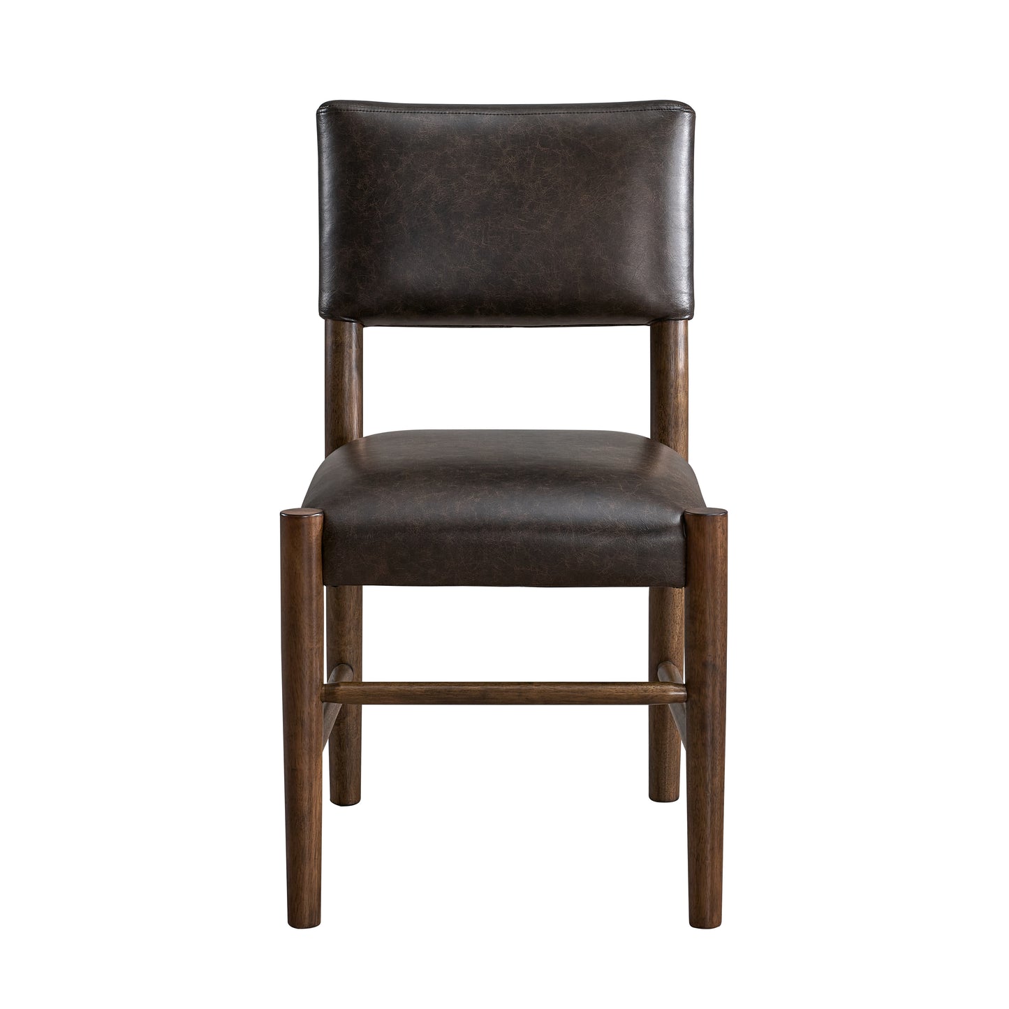 ACTU Mid Century Modern Upholstered Dining Chair,Set of 2, Walnut Finish