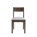 ACTU Mid Century Modern Dining Chairs Set of 2, Upholstered Seat, Walnut Finish