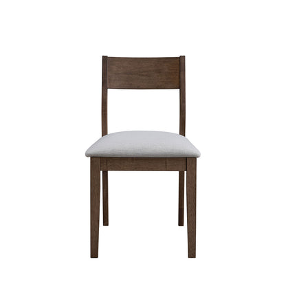 ACTU Mid Century Modern Dining Chairs Set of 2, Upholstered Seat, Walnut Finish