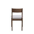 ACTU Mid Century Modern Dining Chairs Set of 2, Upholstered Seat, Walnut Finish
