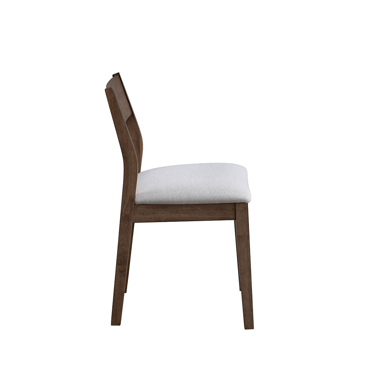 ACTU Mid Century Modern Dining Chairs Set of 2, Upholstered Seat, Walnut Finish
