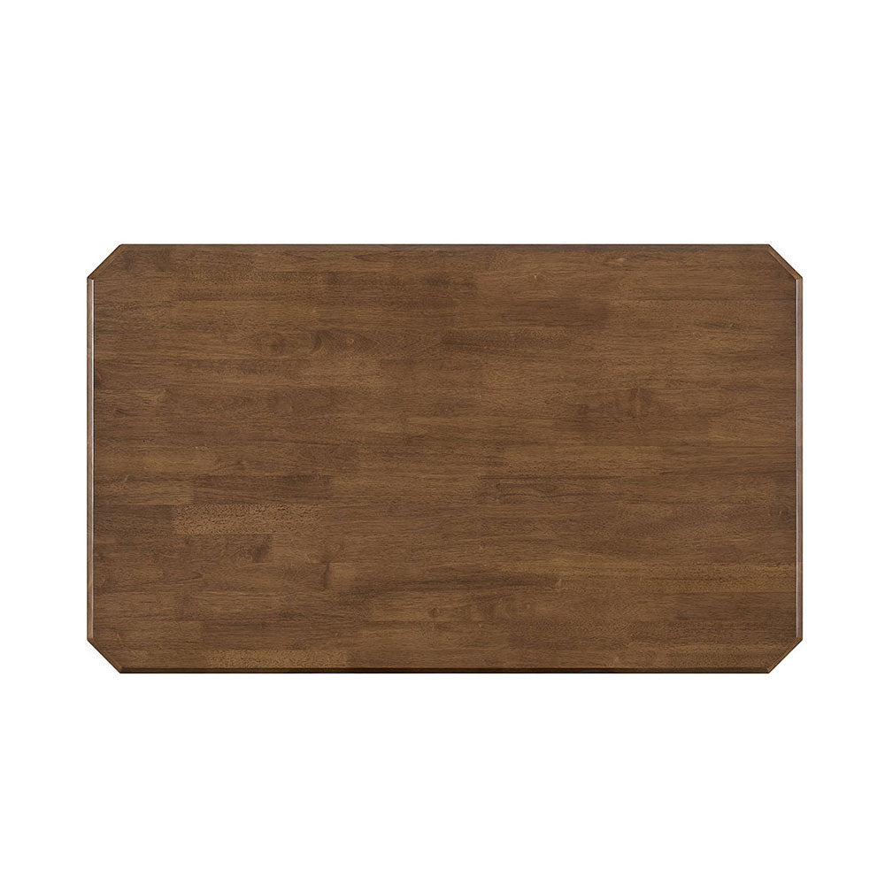 ACTU 59” Solid Wood Mid-Century Modern Dining Table for Small Spaces (Seats 4–6)
