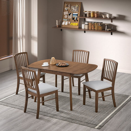 ACTU Extendable Solid Wood Dining Table Set