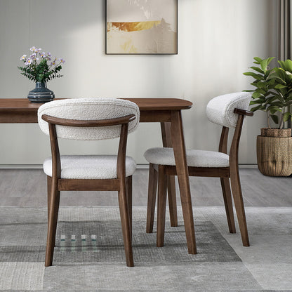 ACTU Wooden Dining Table Set with Upholstered Chairs