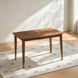 ACTU 47-inch drop leaf dining table in walnut finish for small spaces