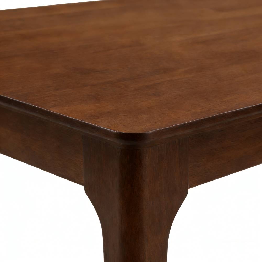 ACTU Dining Table Set for 4–6, Solid Wood Kitchen Table with Upholstered Chairs