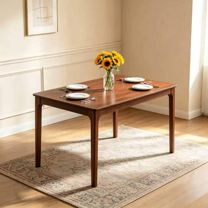 ACTU Farmhouse Dining Table for 4–6 (Solid Wood Frame)