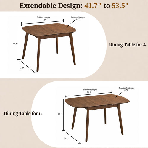 ACTU Extendable Dining Table for Small Spaces (Seats 4–6)