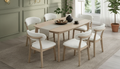 White-Washed / Seats 6 (Table + 6 Chairs)