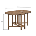 Owen 834 original table photo with direct dimension lines: 47.24 L x 31.5 W x 28.94 H inches