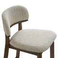 ACTU Ascend 819 and 820 shared Walnut upholstered seat and curved backrest close-up