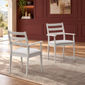 ACTU 823 Dining Armchairs; White Wash; pair lifestyle view