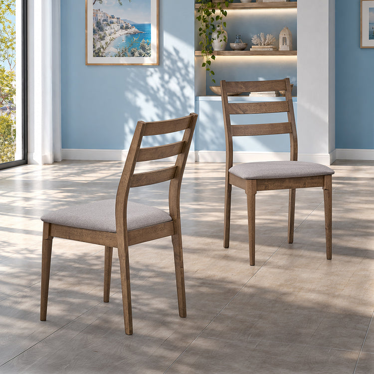 ACTU 823 Dining Side Chairs; Walnut; pair lifestyle view
