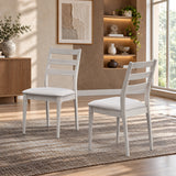 ACTU 823 Dining Side Chairs; White Wash; pair lifestyle view