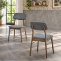 ACTU 826 Upholstered Dining Chairs; Walnut; pair lifestyle view