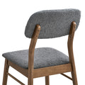 ACTU 826 Upholstered Dining Chairs; Walnut; rear close-up of upholstered backrest and exposed fasteners