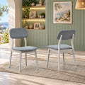 ACTU 826 Upholstered Dining Chairs; White Wash; pair lifestyle view