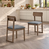 ACTU 827 Dining Chairs; Walnut; pair lifestyle view