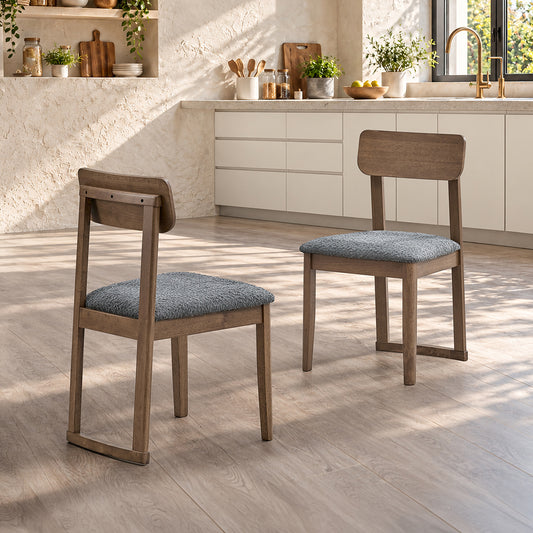 ACTU 827 Dining Chairs; Walnut; pair lifestyle view