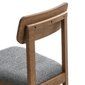 ACTU 827 Dining Chairs; Walnut; rear close-up of panel back and exposed fasteners