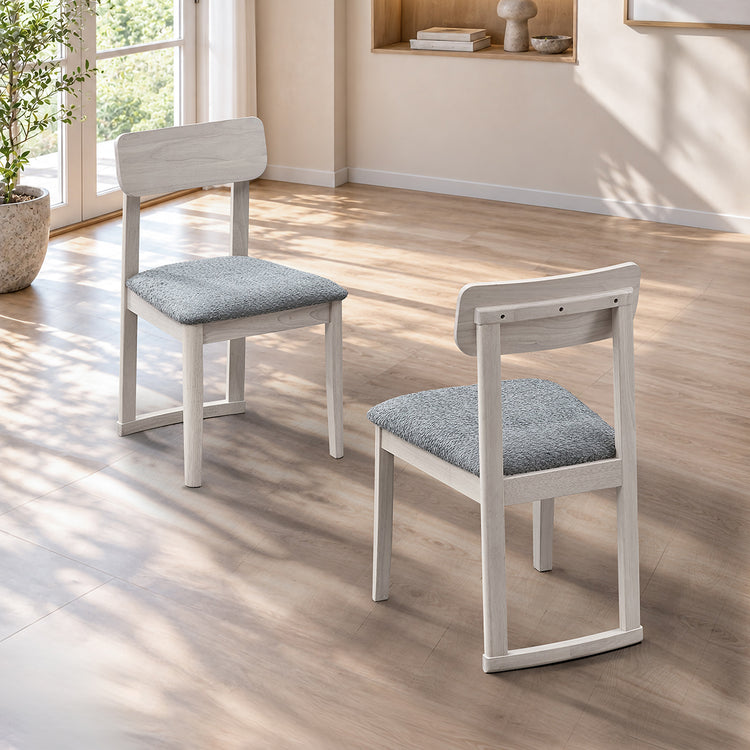ACTU 827 Dining Chairs; White Wash; pair lifestyle view