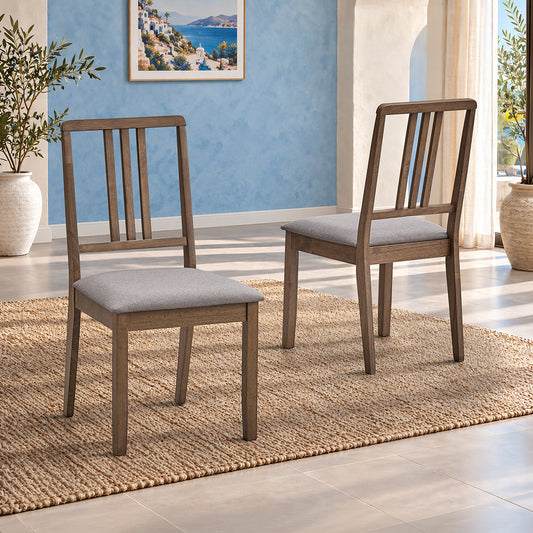 ACTU 828 Dining Chairs; Walnut; pair lifestyle view