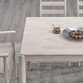 ACTU 823 White Wash tabletop detail; chairs and decorative accessories not included
