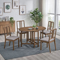 ACTU 834 Owen oval drop-leaf dining furniture Walnut room scene