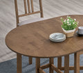 ACTU 834 Walnut drop-leaf dining furniture scene and detail