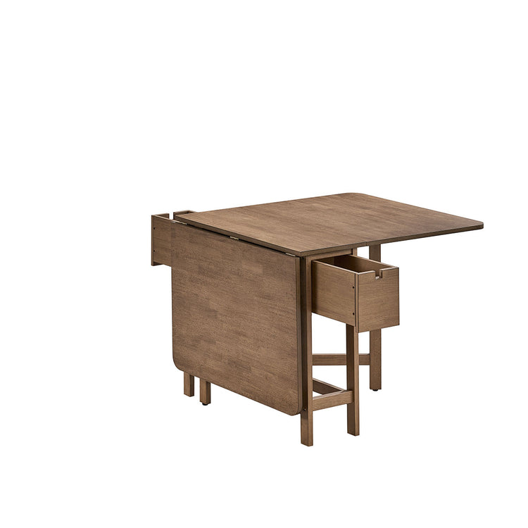 ACTU 833 Walnut drop-leaf dining furniture table view