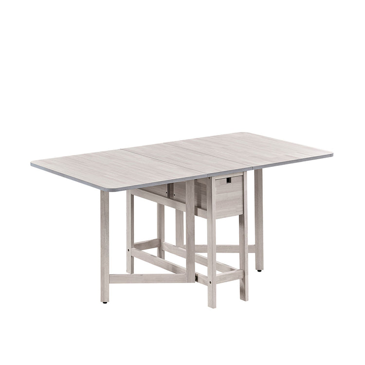 ACTU 833 Nolan drop-leaf dining furniture White Wash table view