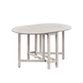 ACTU 834 Owen oval drop-leaf dining furniture White Wash table view