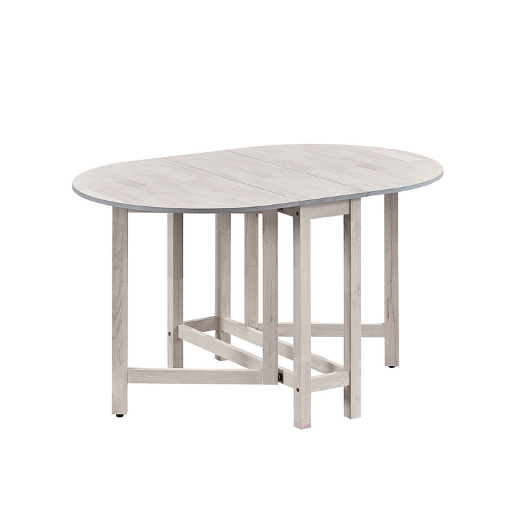 ACTU 834 Owen oval drop-leaf dining furniture White Wash table view