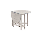 ACTU 834 White Wash drop-leaf dining furniture table view